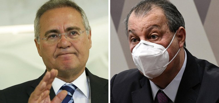 Renan Calheiros (MDB-AL) e Omar Aziz (PSD-AM)