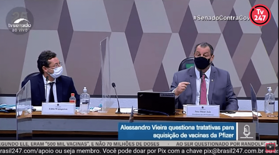 Wajgarten e Omar Aziz (foto: reprodução)