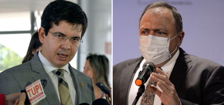 Randolfe Rodrigues e Eduardo Pazuello