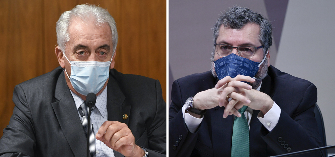 O senador Otto Alencar e o ex-chanceler Ernesto Araújo