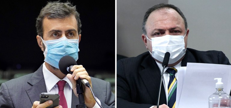 Deputado Marcelo Freixo (PSOL-RJ) e o ex-ministro Eduardo Pazuello