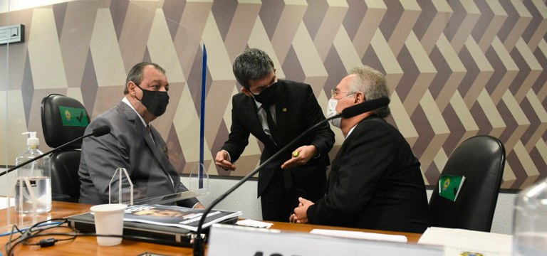 Omar Aziz, Randolfe Rodrigues e Renan Calheiros