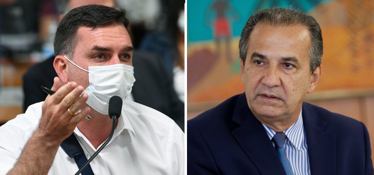 Flavio Bolsonaro e Silas Malafaia