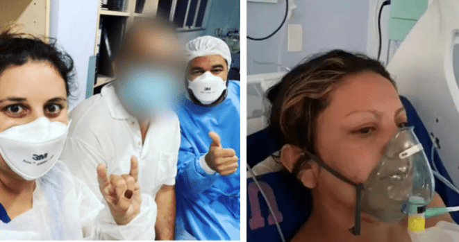 Michelle e o marido, médicos, e Jucicleia (reprodução)