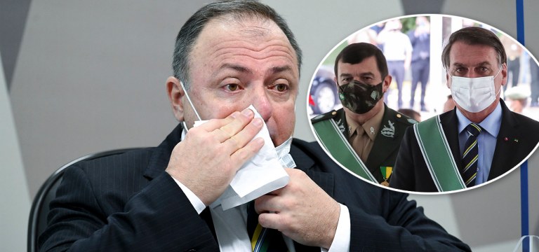 Eduardo Pazuello e General de Exército Paulo Sérgio com Bolsonaro