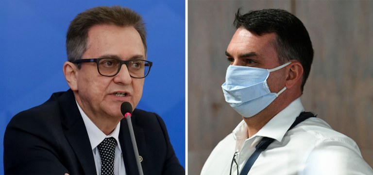 José Barroso Tostes Neto e Flávio Bolsonaro