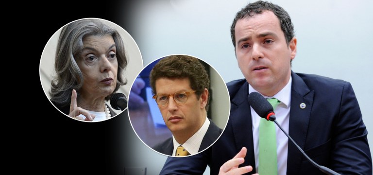 Cármen Lúcia, Ricardo Salles e Eduardo Bim