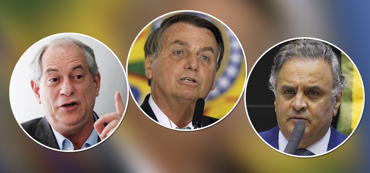 Ciro Gomes, Jair Bolsonaro e Aécio Neves