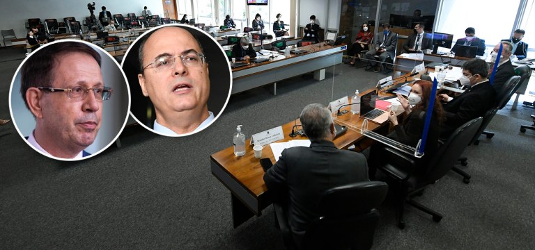 Ex-governador do Rio de Janeiro Wilson Witzel, o empresário Carlos Wizard e membros da CPI da Covid