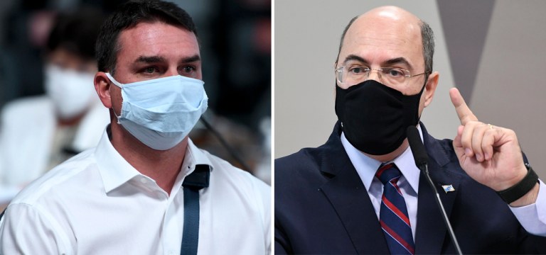 Fávio Bolsonaro e Wilson Witzel