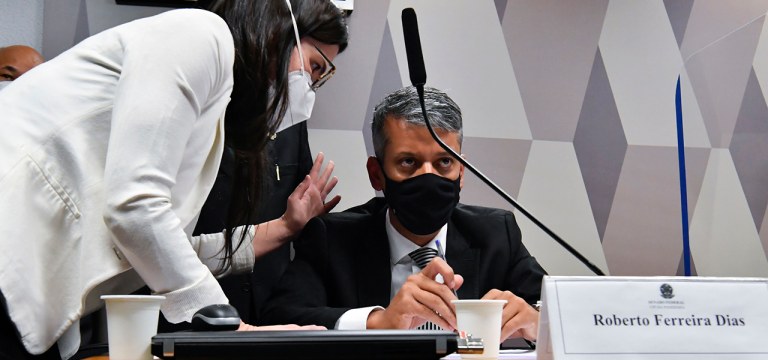 Roberto Dias em depoimento à CPI da Covid