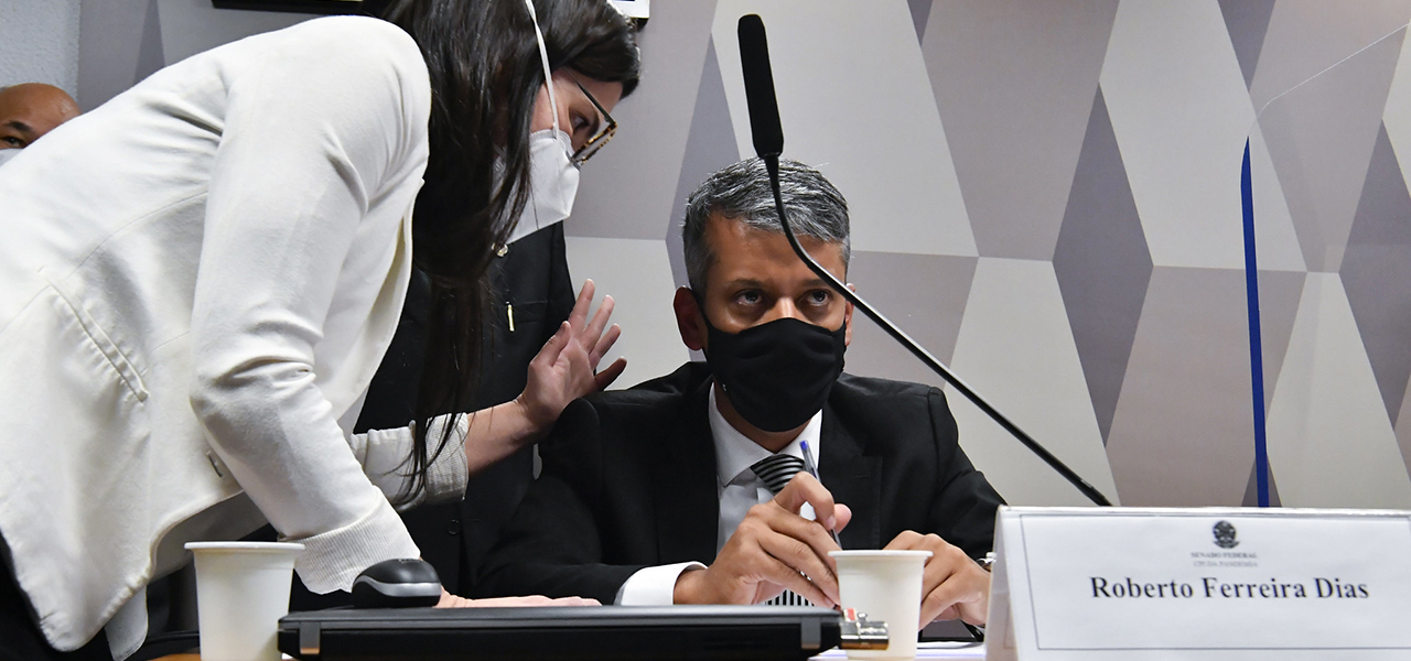 Roberto Dias em depoimento à CPI da Covid