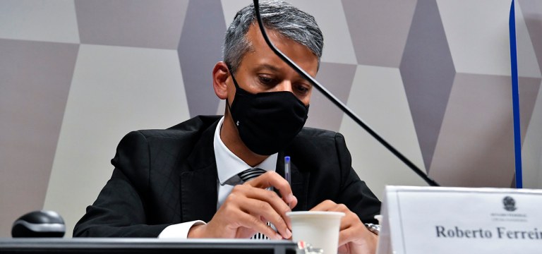 Roberto Dias depõe à CPI da Covid, no Senado