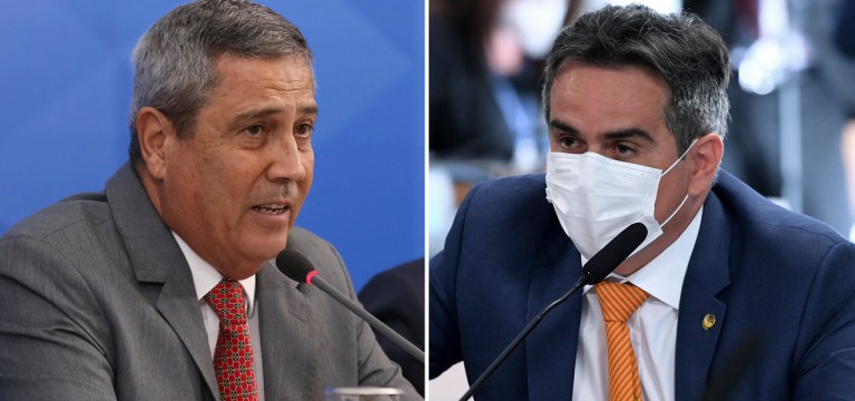 Ministro Walter Braga Netto e o senador Ciro Nogueira