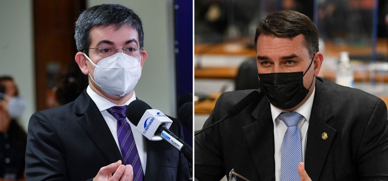 Randolfe Rodrigues e Flávio Bolsonaro