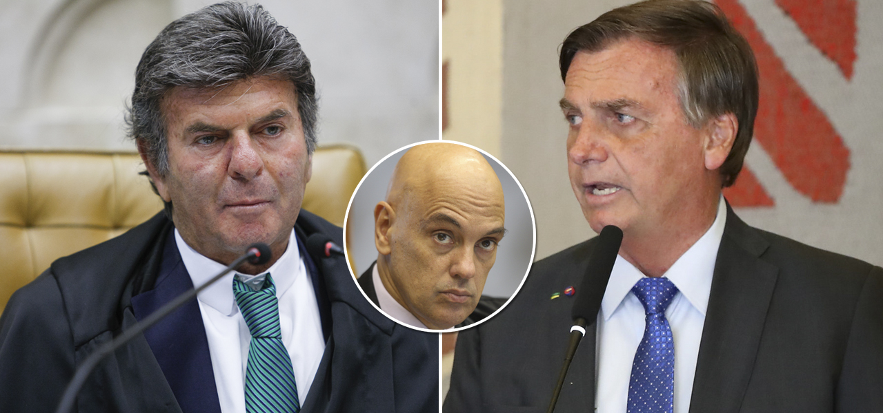 Luiz Fux, Alexandre de Moraes e Jair Bolsonaro
