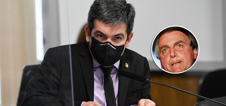 Randolfe Rodrigues e Jair Bolsonaro