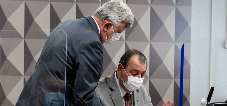 Luis Carlos Heinze e Omar Aziz