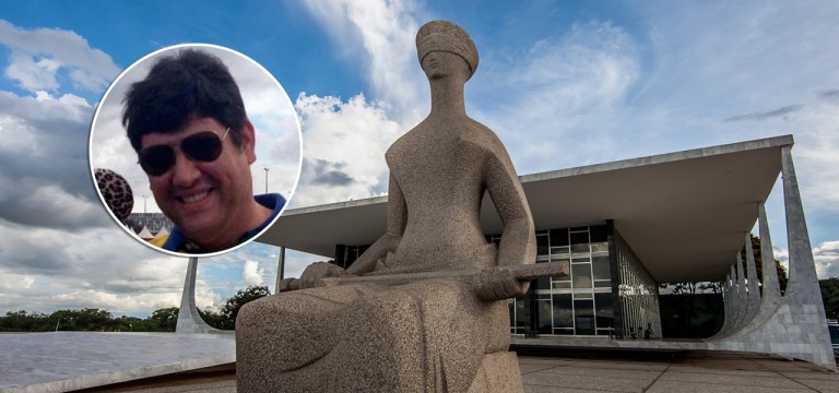 Marconny Albernaz Ribeiro e fachada do STF