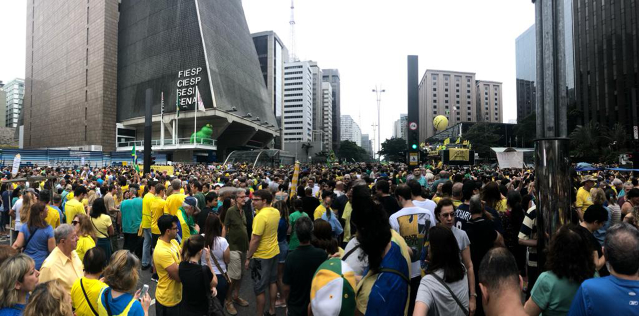 Ato bolsonarista na avenida Paulista
