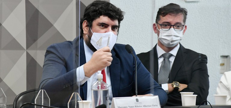 Marconny Albernaz Ribeiro em depoimento à CPI da Covid