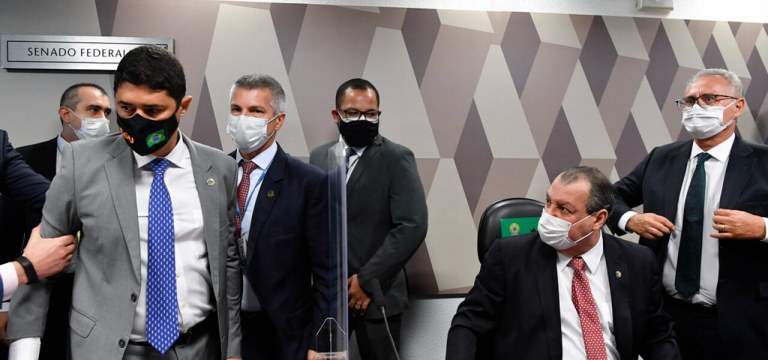 Wagner Rosário, Omar Aziz e Renan Calheiros