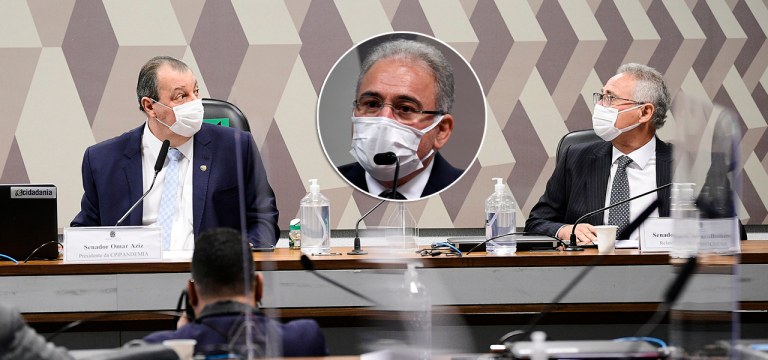 Omar Aziz, Marcelo Queiroga e Renan Calheiros
