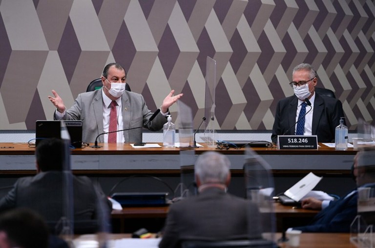 Omar Aziz e Renan Calheiros (presidente e relator da CPI da Covid)