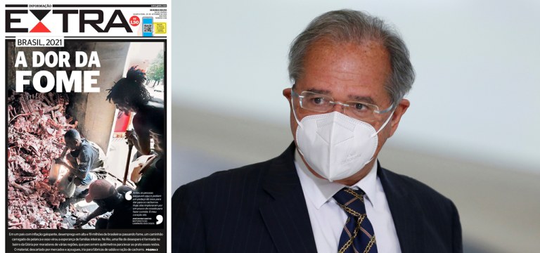 Capa do Extra e Paulo Guedes