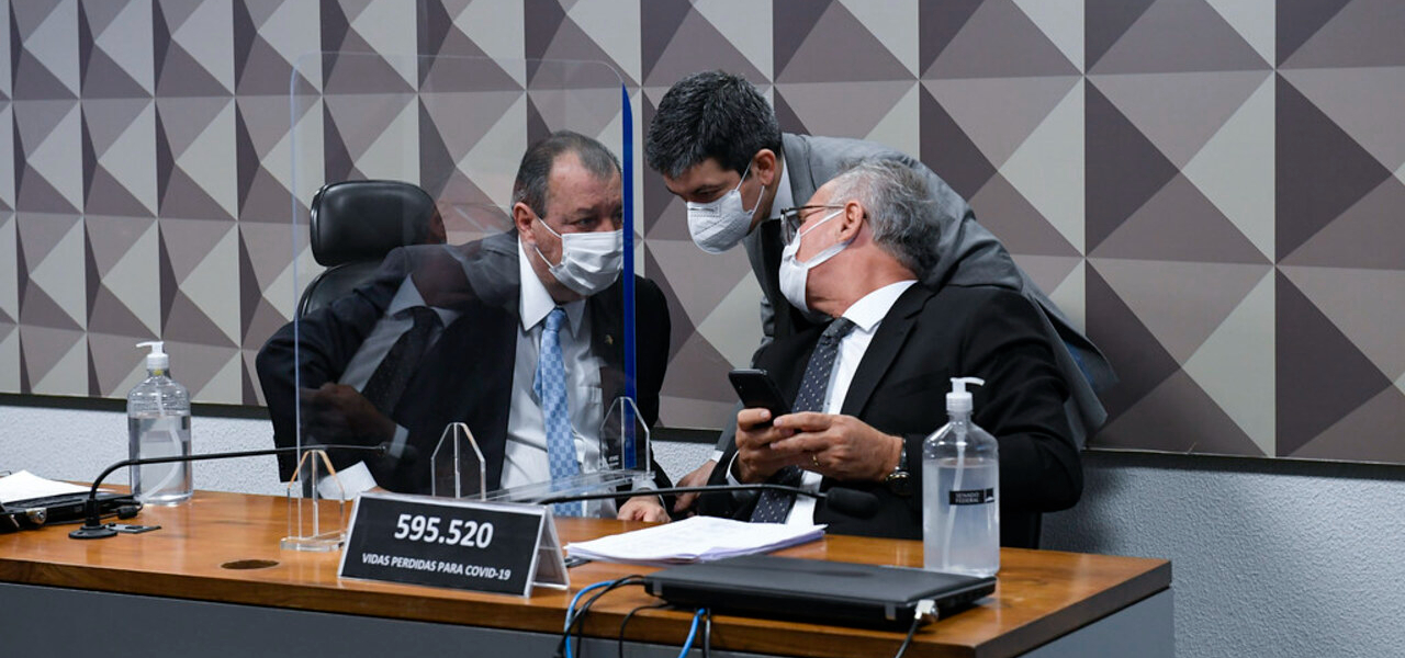 Omar Aziz, Randolfe Rodrigues e Renan Calheiros