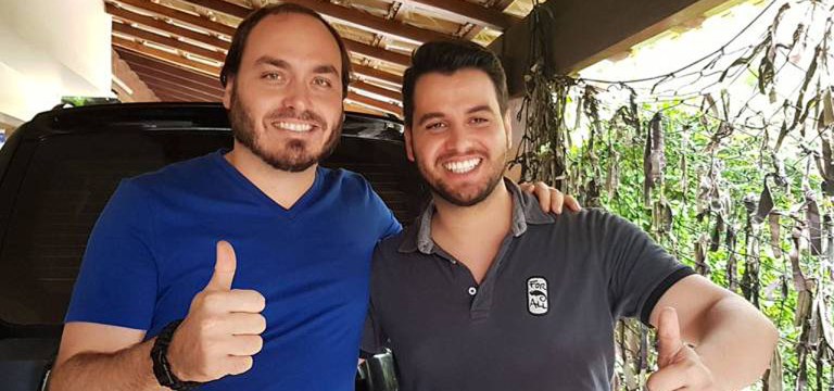 Carlos Bolsonaro e Filipe Martins