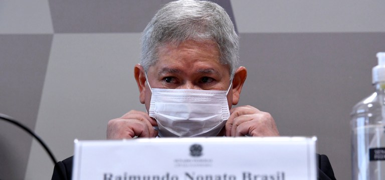 Raimundo Nonato Brasil em depoimento à CPI da Covid no Senado
