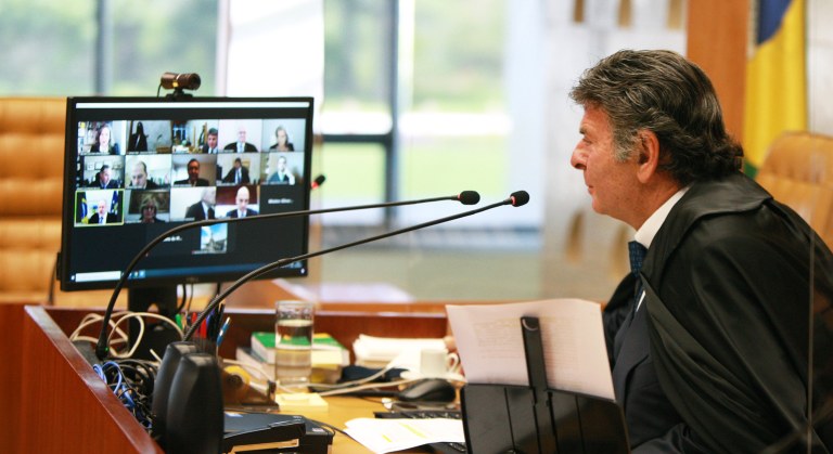 Ministro Luiz Fux preside sessão plenária por videoconferência  (03/03/2021)