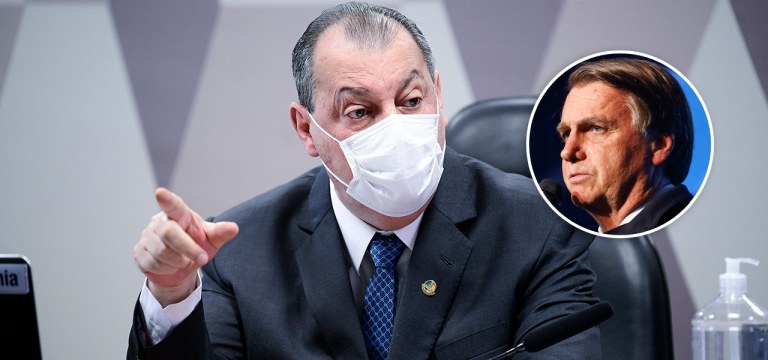 Omar Aziz e Bolsonaro