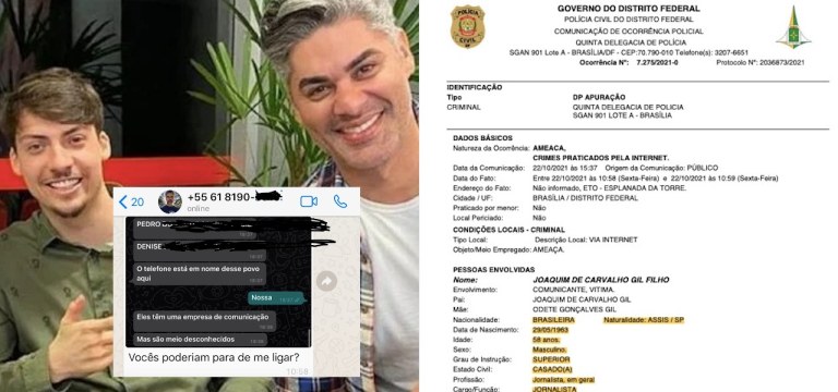 Jair Renan Bolsonaro e o parceiro comercial Allan Lucena, suspeitos de Lobby, o BO e o print da conversa ameaçadora