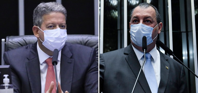 Deputado Arthur Lira e o senador Omar Aziz