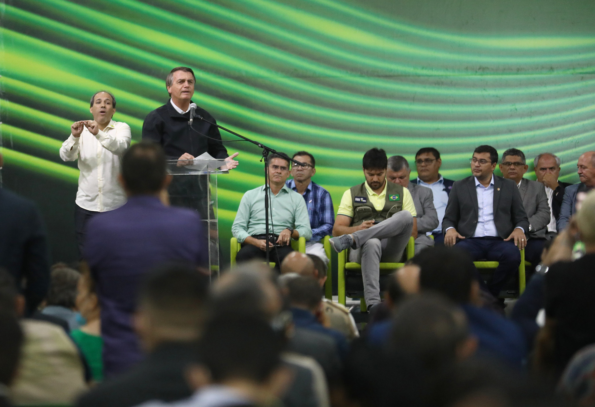 Bolsonaro durante evento da Assembleia de Deus em Manaus