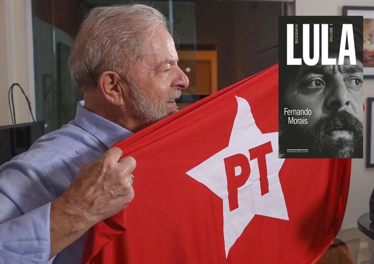 Ex-presidente Luiz Inácio Lula da Silva e a obra sobre a biografia dele escrita por Fernando Morais