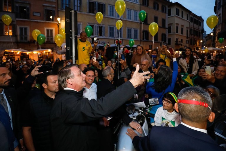 Bolsonaro em Roma pouco antes das agressões
