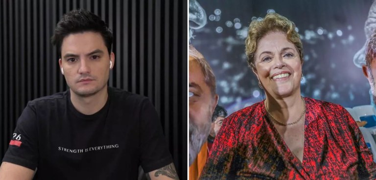 Felipe Neto e Dilma Rousseff