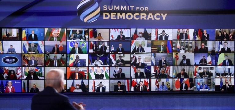 Presidente dos EUA, Joe Biden, durante "Cúpula pela Democracia". 09/12/2021