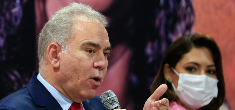 Marcelo Queiroga e Michelle Bolsonaro