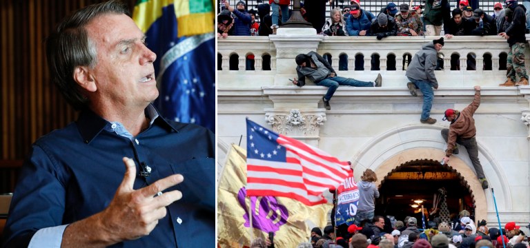 Bolsonaro e Invasão do Capitólio dos Estados Unidos em 2021