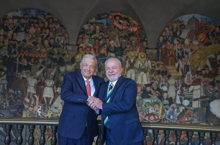 Ex-presidente Lula e o presidente do México, López Obrador