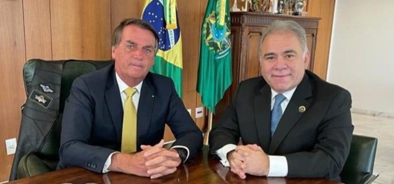 Jair Bolsonaro e Marcelo Queiroga
