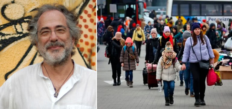 Pepe Escobar e refugiados ucranianos