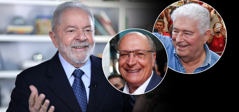 Ex-presidente Luiz Inácio Lula da Silva, Geraldo Alckmin e Roberto Requião