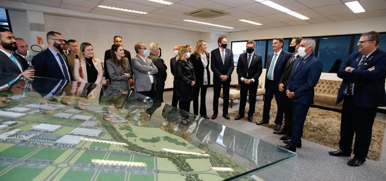 Bolsonaro em encontro com empresários