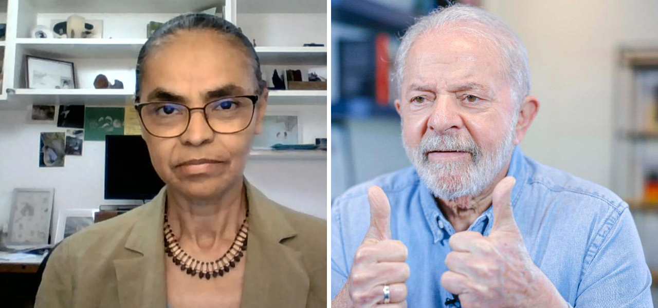 Marina Silva e o ex-presidente Luiz Inácio Lula da Silva