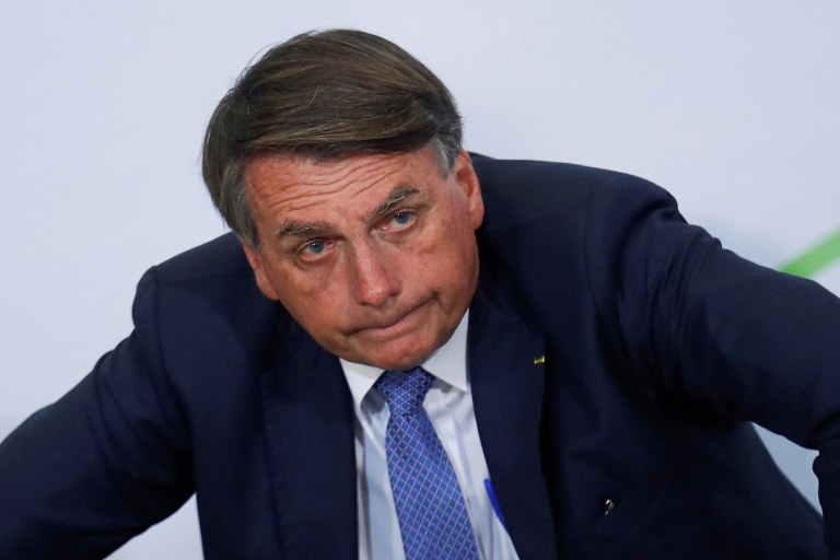Presidente Jair Bolsonaro durante evento no Palácio do Planalto
18/04/2022
REUTERS/Adriano Machado